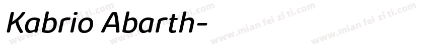 Kabrio Abarth字体转换